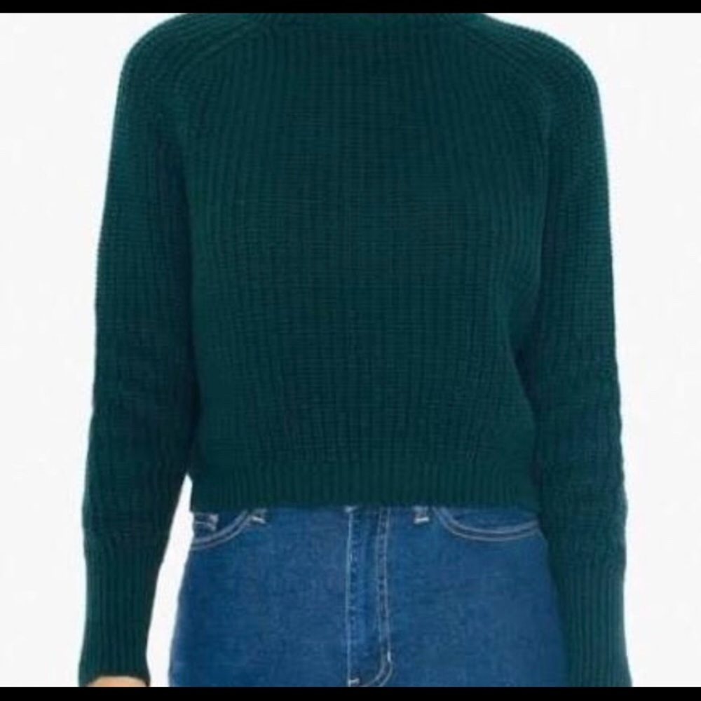 American Apparel Cropped Fisherman Knit Pullover